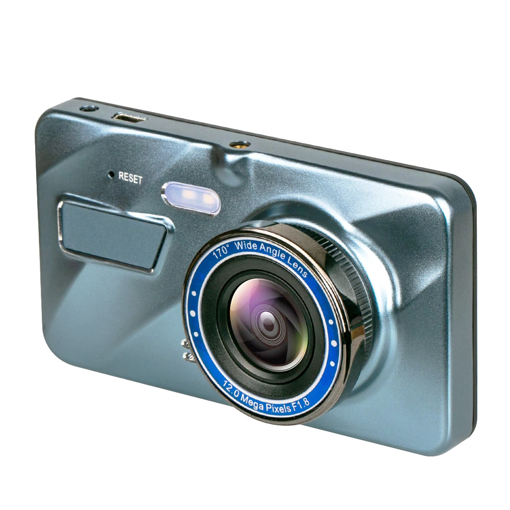 PZ-V12, Dual Lens Dashcam Auto Vorne und Hinten Autokamera mit 4 Zoll  Touchscreen Full HD 1080P, 170 ° Weitwinkel, Nachtsicht, G-Sensor, WDR,  Loop-Aufnahm, Parküberwachung und Bewegungserkennung