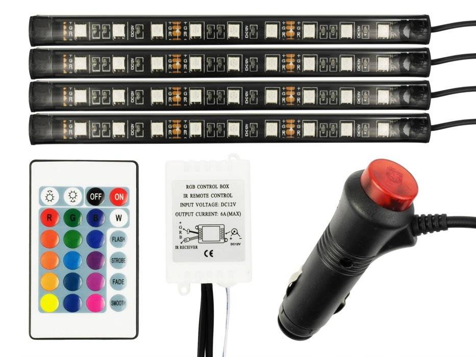 Boadw LED Innenbeleuchtung Auto 5V 5050 RGB Ambientebeleuchtung