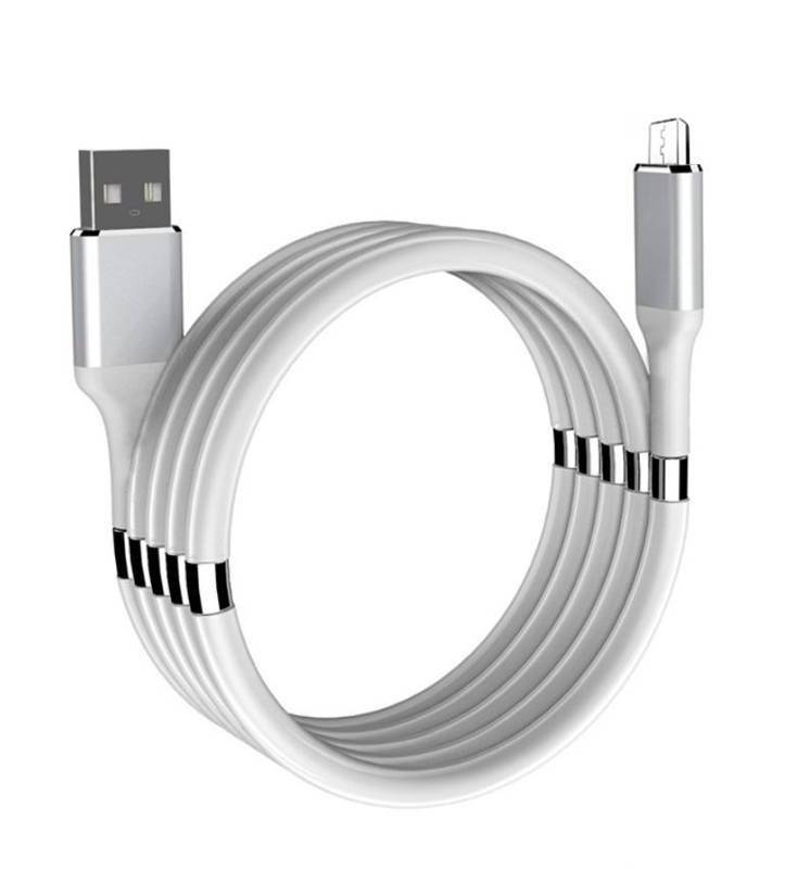 SN01-1M-Micro-Blanco, Cable USB fácilmente retráctil para una carga rápida, Carga rápida 3.0
